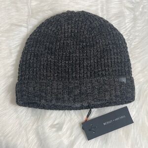 NWT Bickley + Mitchell Grey Black Twist Knit Beanie